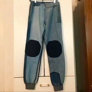 ASHISH NEW DECONSTRUCTED JEANS/ KNEE PATCHES S